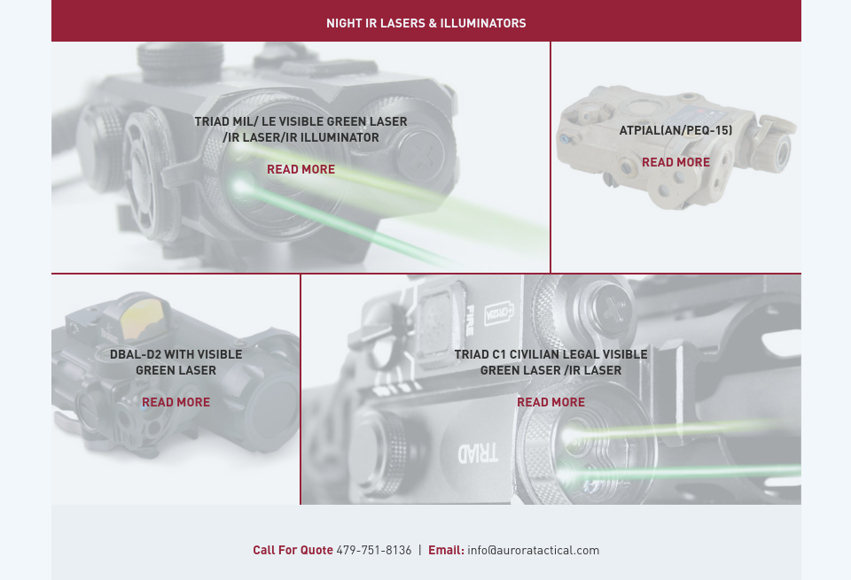 IR Lasers & Illuminators Product Showcase Aurora Tactical