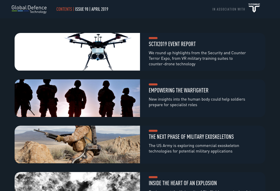 Contents - Global Defence Technology | Issue 98 | April 2019