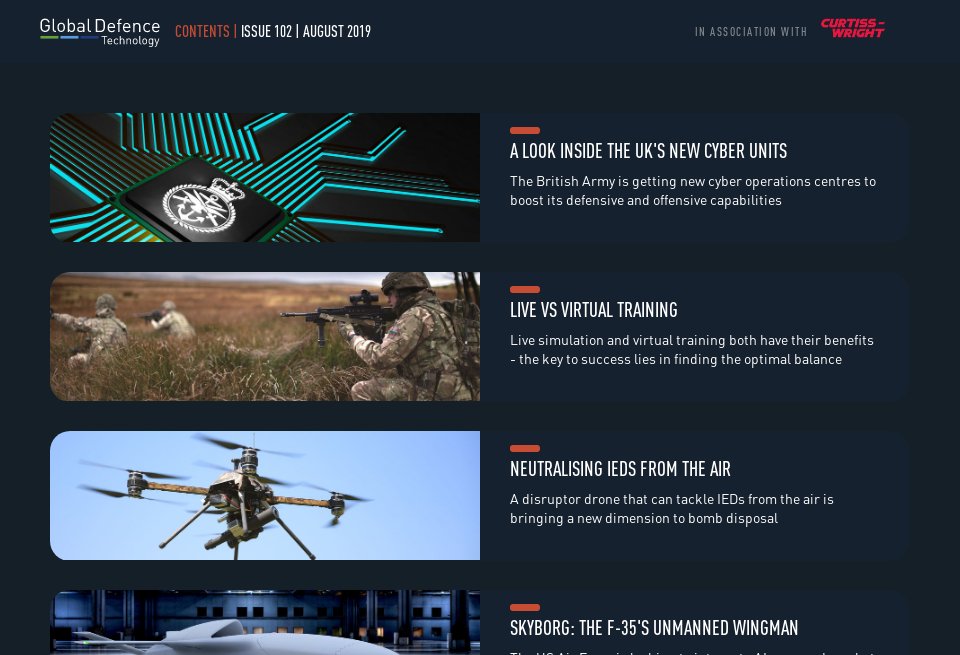 Contents - Global Defence Technology | Issue 102 | August 2019