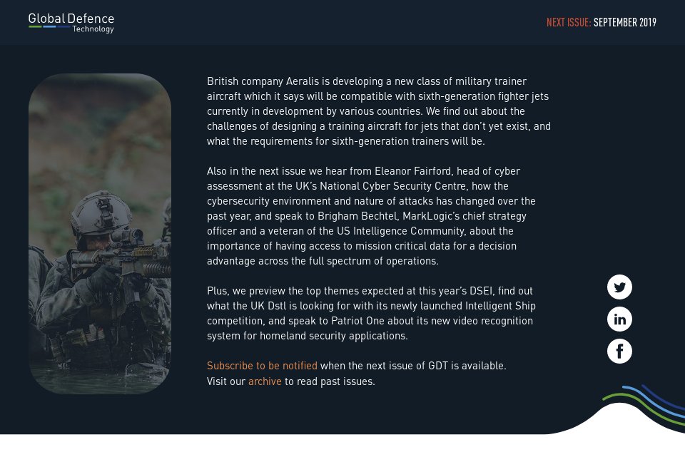 Next issue preview - Global Defence Technology | Issue 102 | August 2019