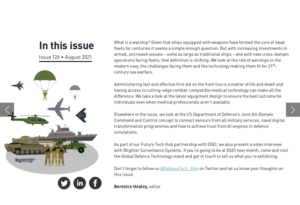 In this issue - Global Defence Technology | Issue 126 | August 2021