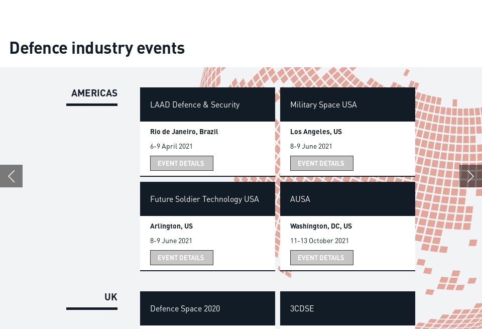 Events - Global Defence Technology | Issue 118 | December 2020
