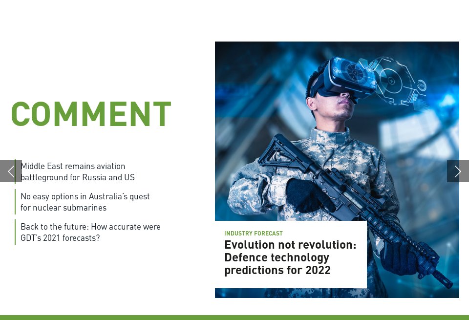 Comment - Global Defence Technology | Issue 130 | December 2021