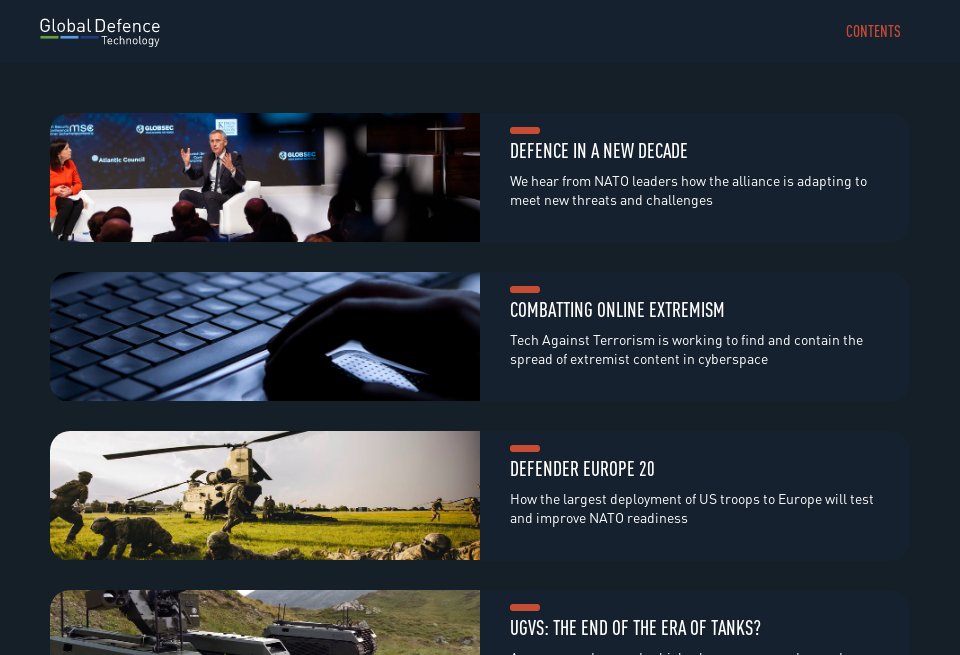 Next issue preview - Global Defence Technology | Issue 108 | February 2020