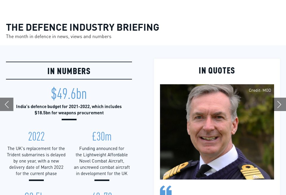 The Defence Industry Briefing - Global Defence Technology | Issue 120 ...