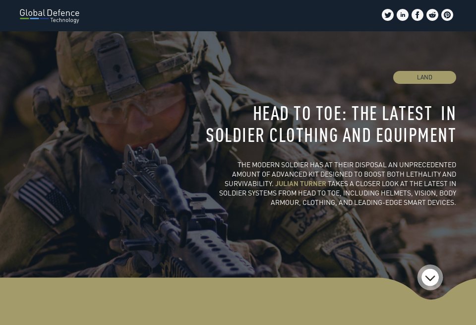 Head to toe: the latest in soldier clothing and equipment - Global ...