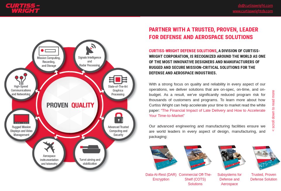 Curtiss Wright Defense Solutions Global Defence Technology Issue