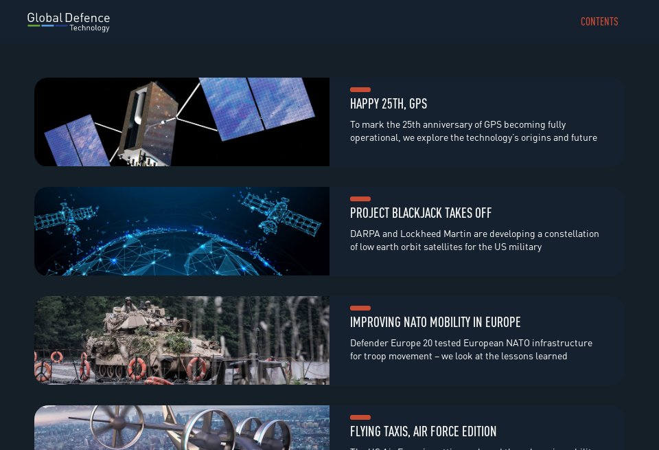 Contents - Global Defence Technology | Issue 113 | July 2020