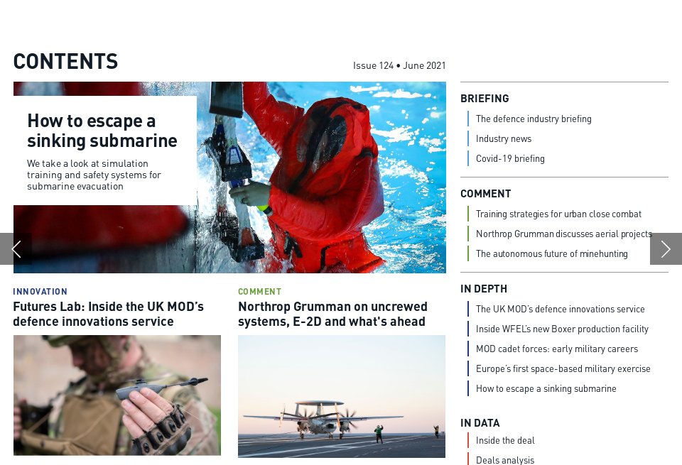 Contents - Global Defence Technology | Issue 124 | June 2021