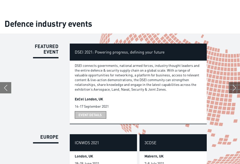 Events - Global Defence Technology | Issue 124 | June 2021