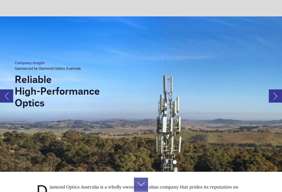 Diamond Optics Company Insight Global Defence Technology Issue 141