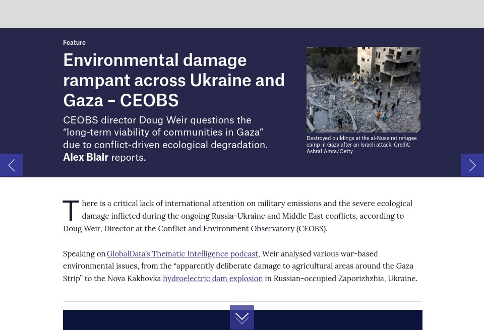 Issues Rampant Today Environmental damage rampant across Ukraine and Gaza – CEOBS - Global ...