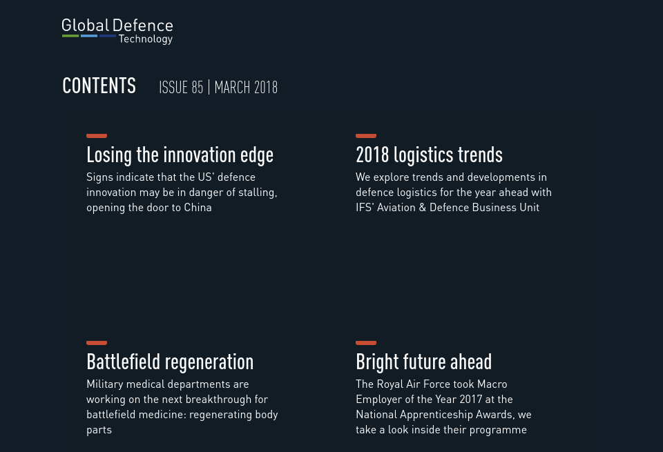 Contents - Global Defence Technology | Issue 85 | March 2018