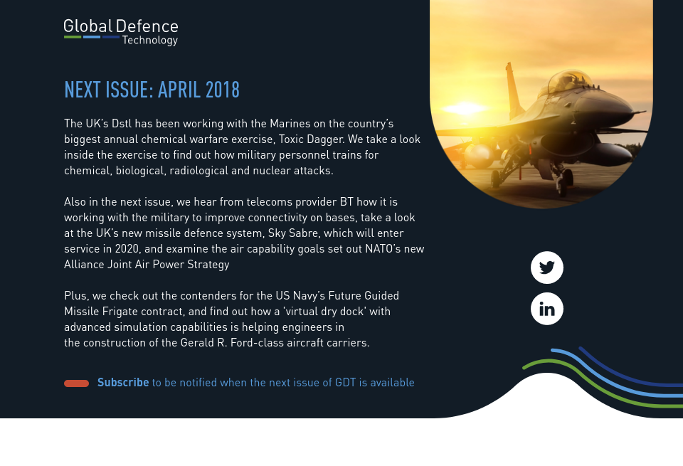 Next Issue Preview - Global Defence Technology | Issue 85 | March 2018