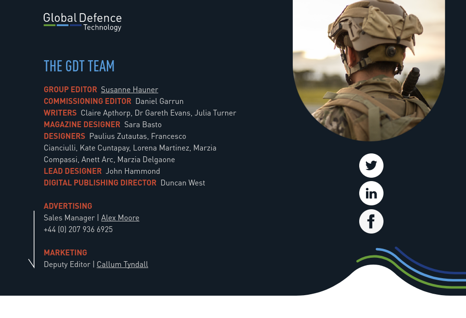 The GDT team - Global Defence Technology | Issue 87 | May 2018