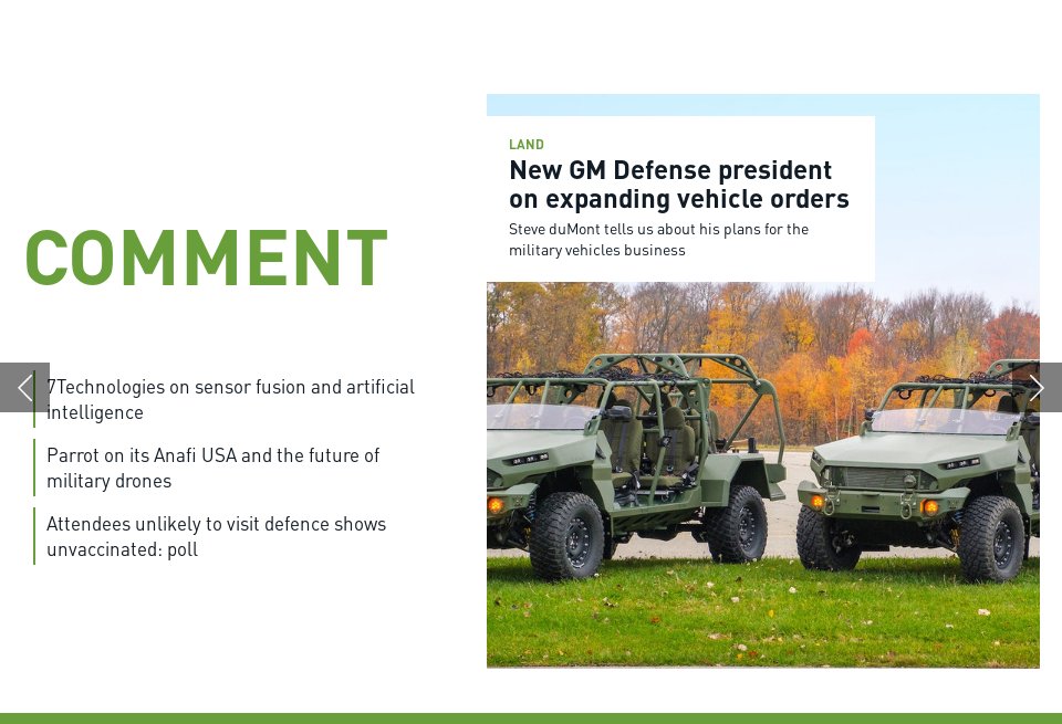 Comment - Global Defence Technology | Issue 123 | May 2021