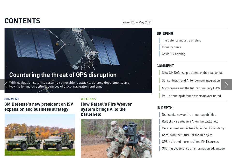 Contents - Global Defence Technology | Issue 123 | May 2021