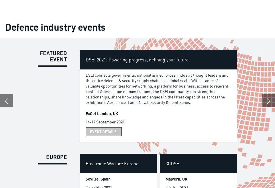Events - Global Defence Technology | Issue 123 | May 2021