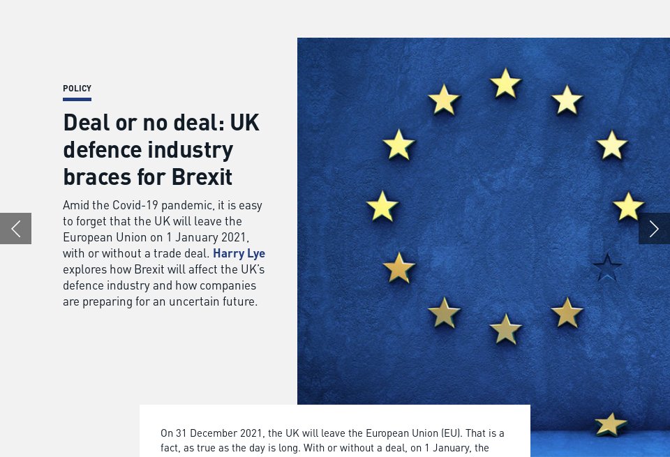 UK defence industry braces for Brexit - Global Defence Technology ...