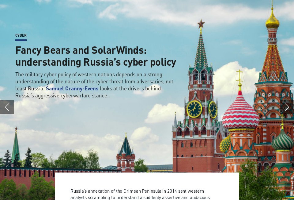 Russia’s Cyber Policy - Global Defence Technology | Issue 129 ...