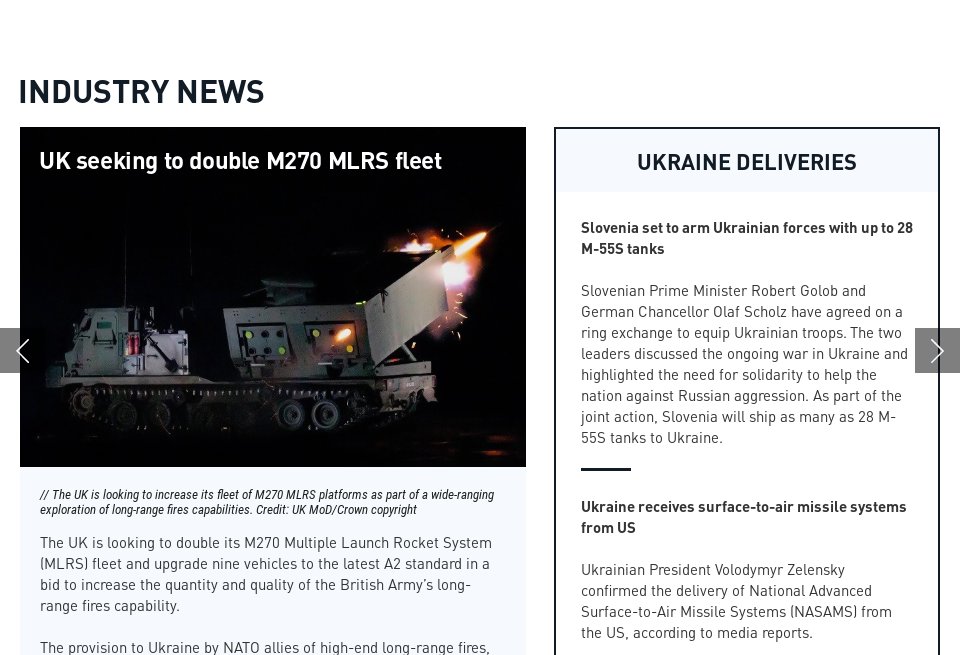 Industry news - Global Defence Technology | Issue 137 | October 2022