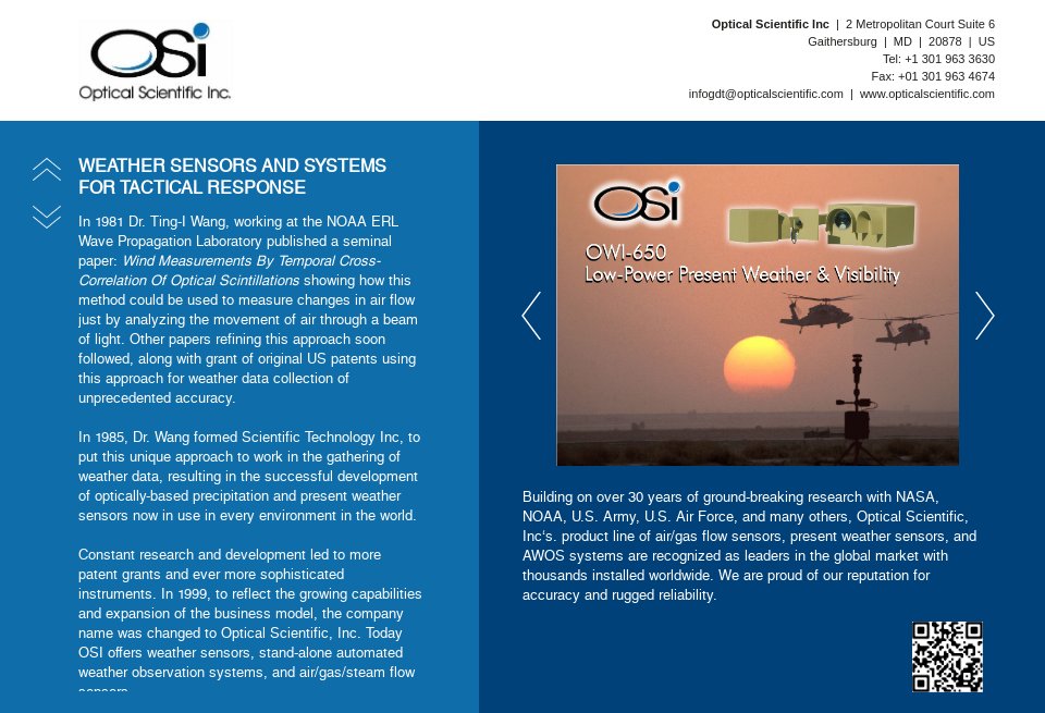 Optical Scientific Incorporated Global Defence Technology Issue 103