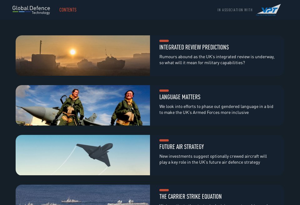 Contents - Global Defence Technology | Issue 115 | September 2020