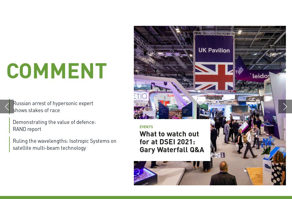 Comment - Global Defence Technology | Issue 127 | September 2021